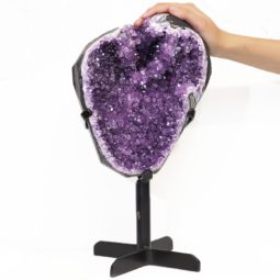 Amethyst Geode on Metal Stand DS255
