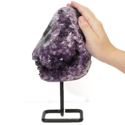 2.37kg Amethyst Geode With Custom Metal Stand DS237 7 Amethyst Geode on Metal Stand DS237