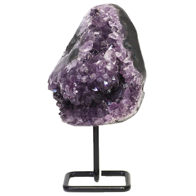 2.37kg Amethyst Geode With Custom Metal Stand DS237 4 Amethyst Geode on Metal Stand DS237