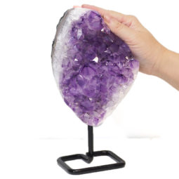 1.91kg Amethyst Geode With Custom Metal Stand DS238 7 Amethyst Geode on Metal Stand DS238