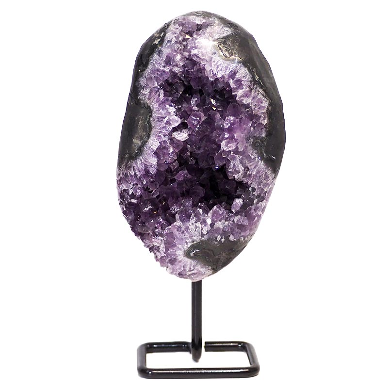 2.0kg Amethyst Geode With Custom Metal Stand DS239 4 Amethyst Geode on Metal Stand DS239