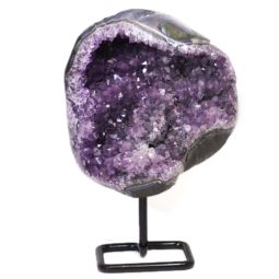 2.13kg Amethyst Geode With Custom Metal Stand DS241 6 Amethyst Geode on Metal Stand DS241