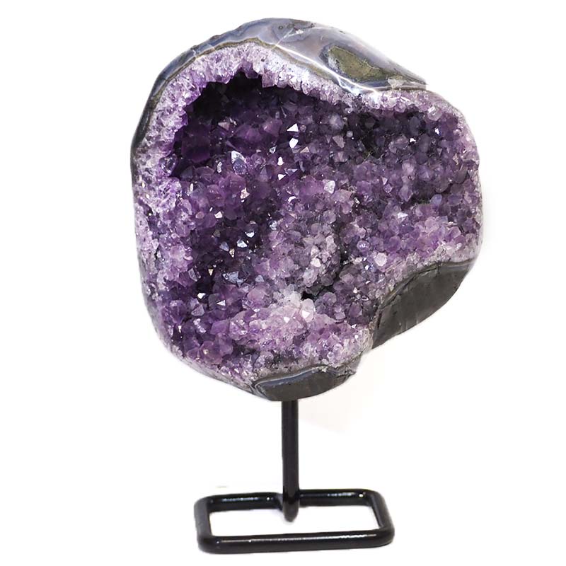 2.13kg Amethyst Geode With Custom Metal Stand DS241 4 Amethyst Geode on Metal Stand DS241