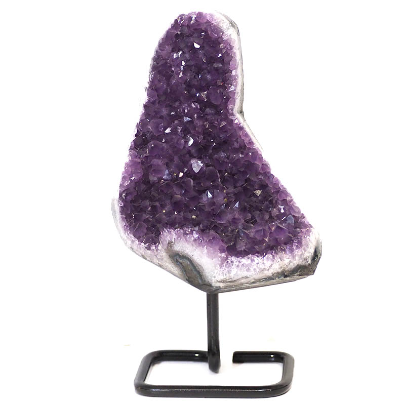 1.94kg Amethyst Geode With Custom Metal Stand DS242 4 Amethyst Geode on Metal Stand DS242