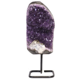 2.73kg Amethyst Geode With Custom Metal Stand DS243 5 Amethyst Geode on Metal Stand DS243