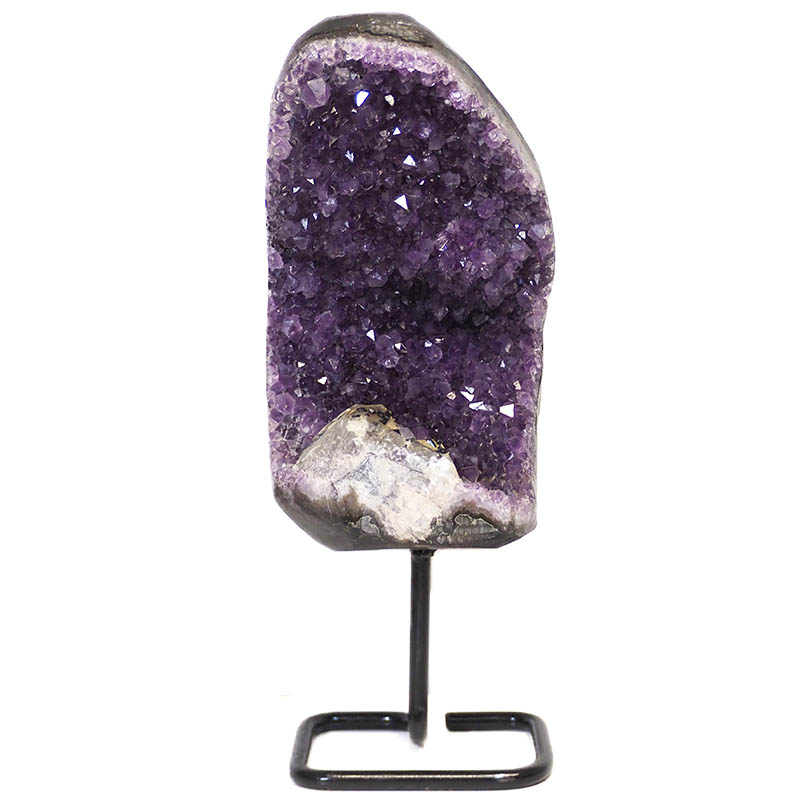 2.73kg Amethyst Geode With Custom Metal Stand DS243 4 Amethyst Geode on Metal Stand DS243