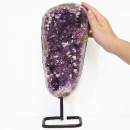 2.65kg Amethyst Geode With Custom Metal Stand DS244 9 Amethyst Geode on Metal Stand DS244