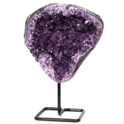 2.64kg Amethyst Geode With Custom Metal Stand DS245 6 Amethyst Geode on Metal Stand DS245