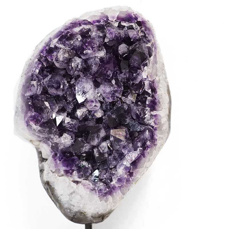 4.28kg Amethyst Geode With Custom Metal Stand DS246 3 Amethyst Geode on Metal Stand DS246