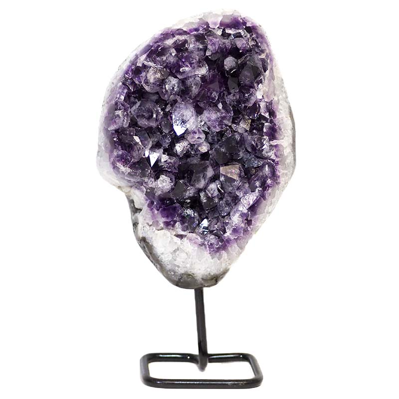 4.28kg Amethyst Geode With Custom Metal Stand DS246 4 Amethyst Geode on Metal Stand DS246