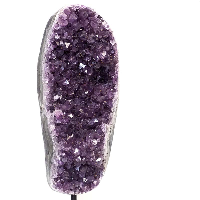2.65kg Amethyst Geode With Custom Metal Stand DS247 3 Amethyst Geode on Metal Stand DS247