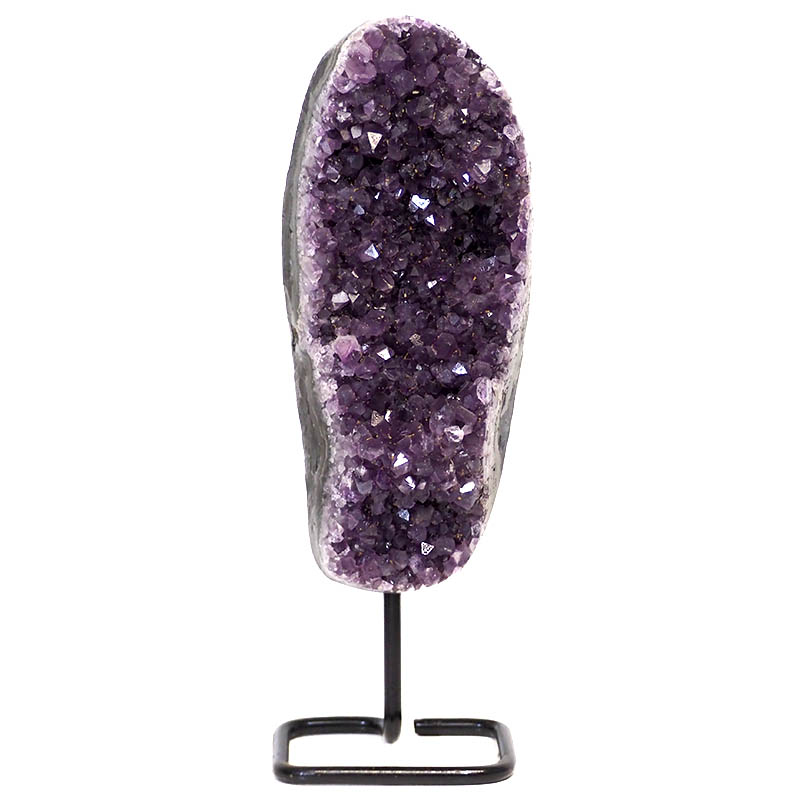 2.65kg Amethyst Geode With Custom Metal Stand DS247 4 Amethyst Geode on Metal Stand DS247