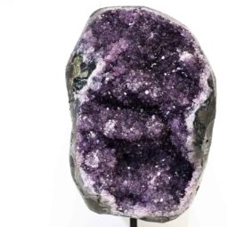 Amethyst Geode on Metal Stand DS249