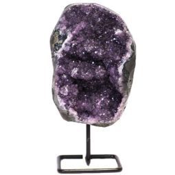4.74kg Amethyst Geode With Custom Metal Stand DS249 7 Amethyst Geode on Metal Stand DS249