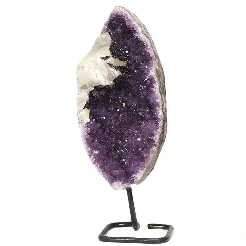 2.85kg Amethyst Geode With Custom Metal Stand DS250 4 Amethyst Geode on Metal Stand DS250
