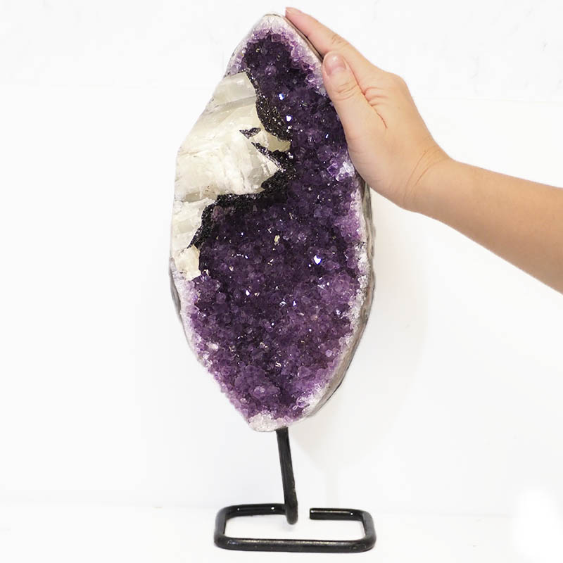 2.85kg Amethyst Geode With Custom Metal Stand DS250 5 Amethyst Geode on Metal Stand DS250