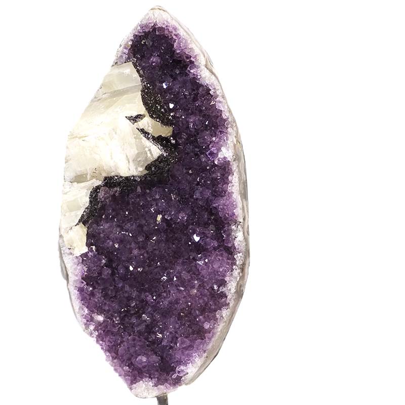 2.85kg Amethyst Geode With Custom Metal Stand DS250 3 Amethyst Geode on Metal Stand DS250