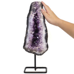 3.68kg Amethyst Geode With Custom Metal Stand DS252 8 Amethyst Geode on Metal Stand DS252