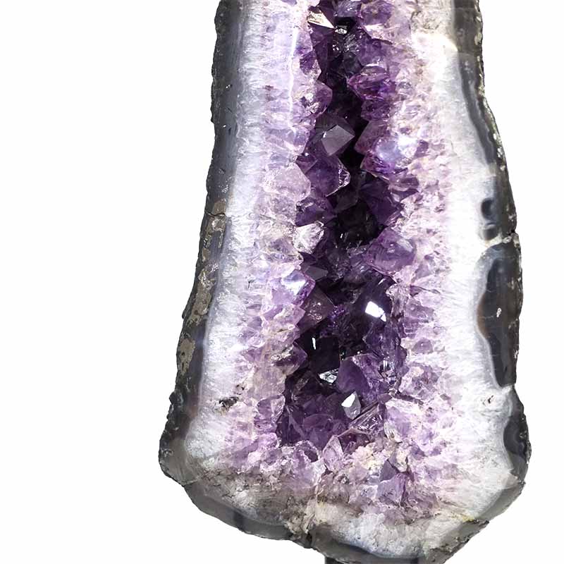 3.68kg Amethyst Geode With Custom Metal Stand DS252 6 Amethyst Geode on Metal Stand DS252