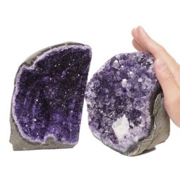 2.71kg Amethyst Polished Crystal Geode Specimen Set 2 Pieces DN817 5 Amethyst Polished Crystal Geode Specimen Set 2 Pieces DN817 | Himalayan Salt Factory
