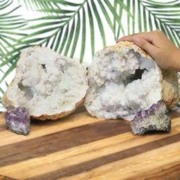 Calcite Geode Set with Amethyst DJ440-1