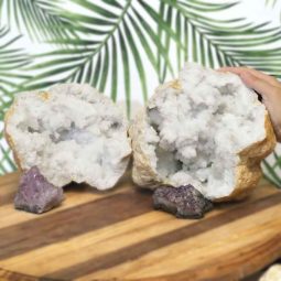 7.70kg Calcite Geode Set with Amethyst DJ441 5 Calcite Geode Set with Amethyst DJ441-1