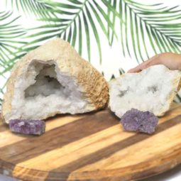 8.40kg Calcite Geode Set with Amethyst DJ442 5 Calcite Geode Set with Amethyst DJ442-1