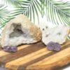 8.40kg Calcite Geode Set with Amethyst DJ442 2 Calcite Geode Set with Amethyst DJ442