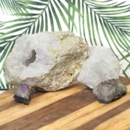 Calcite Geode Set with Amethyst DJ445