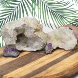 7.05kg Calcite Geode Set with Amethyst DJ446 5 Calcite Geode Set with Amethyst DJ446-1