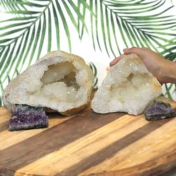 5.40kg Calcite Geode Set with Amethyst DJ447 5 Calcite Geode Set with Amethyst DJ447-1