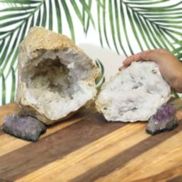 4.45kg Calcite Geode Set with Amethyst DJ448 5 Calcite Geode Set with Amethyst DJ448-1
