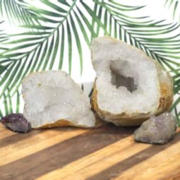 Calcite Geode Set with Amethyst DJ449