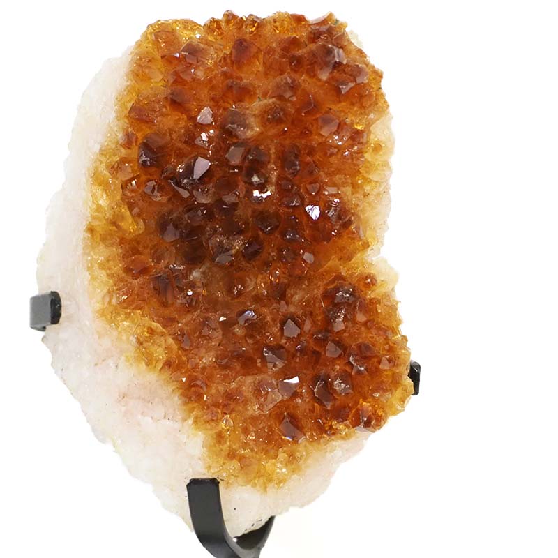1.56kg Citrine Cluster With Custom Metal Stand DS262 3 Citrine Cluster With Custom Metal Stand DS262