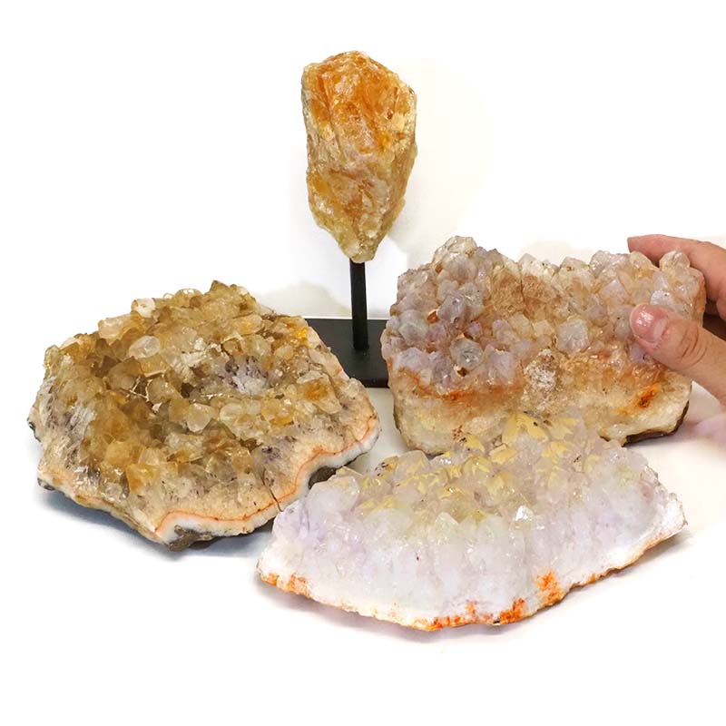 Citrine Crystal Set 4 Pieces S330 4 Citrine Crystal Set 4 Pieces S330-1