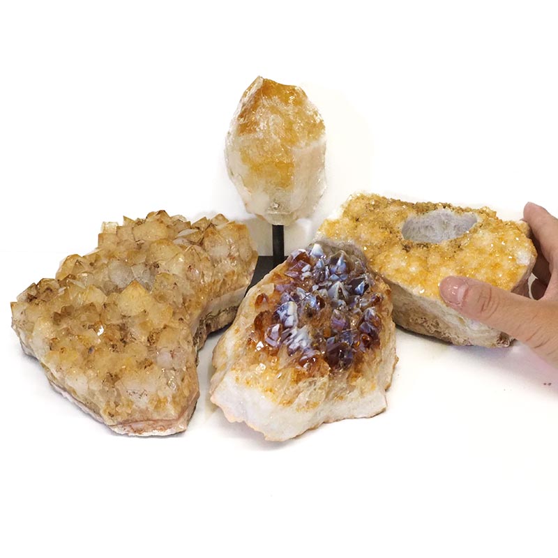 Citrine Crystal Set 4 Pieces S340 4 Citrine Crystal Set 4 Pieces S340-2