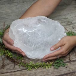 Clear Quartz Large Bowl DS1414 | Himalayan Salt Factory