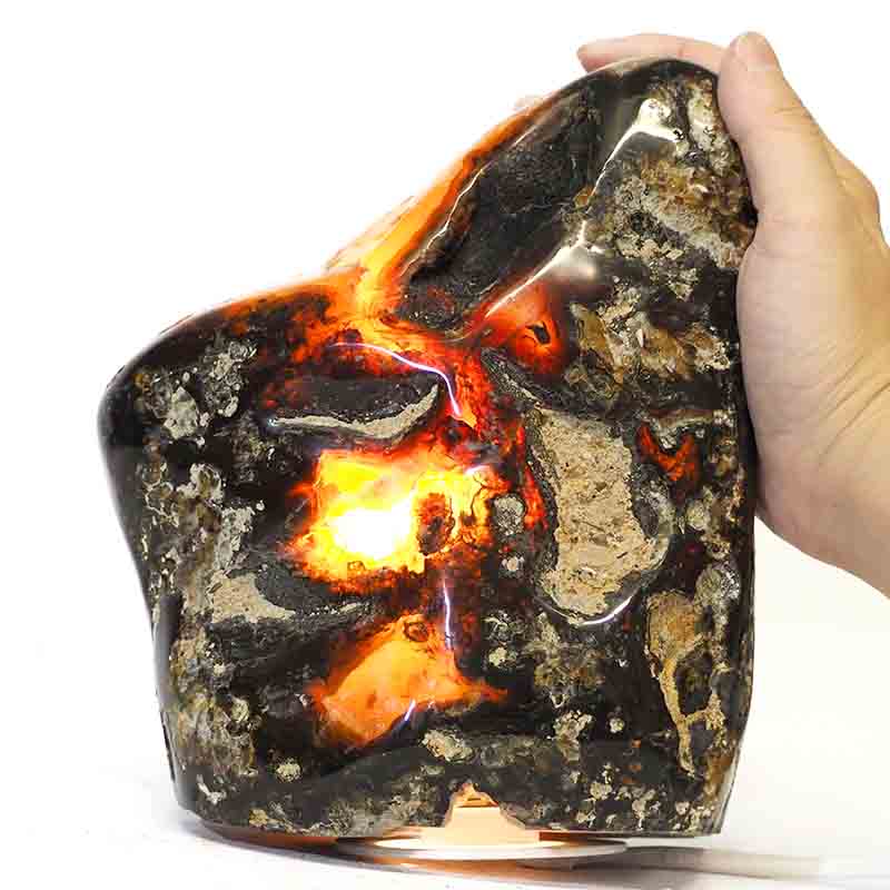 3.55kg Fire Agate Lamp S182 4 Fire Agate Lamp S182