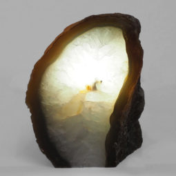 Natural Agate Crystal Lamp with LED Bulb N1162 | Himalayan Salt Factory