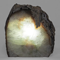 Natural Agate Crystal Lamp with LED Bulb N1182 | Himalayan Salt Factory