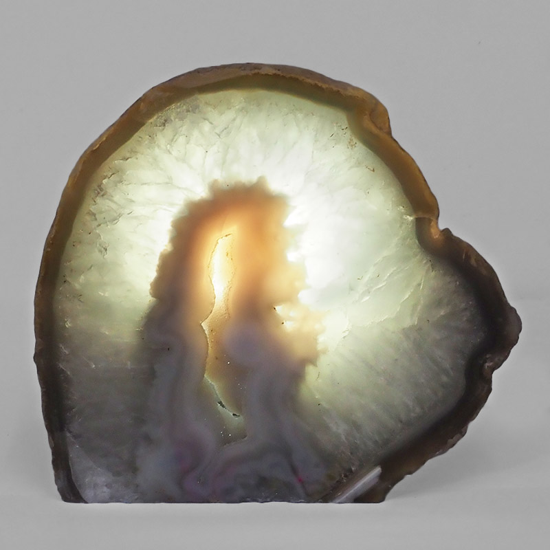 2.09kg Natural Agate Crystal Lamp with LED Bulb N1187 4 Natural Agate Crystal Lamp with LED Bulb N1187 | Himalayan Salt Factory