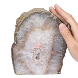 Natural Agate Crystal Lamp with LED Bulb N1194 | Himalayan Salt Factory