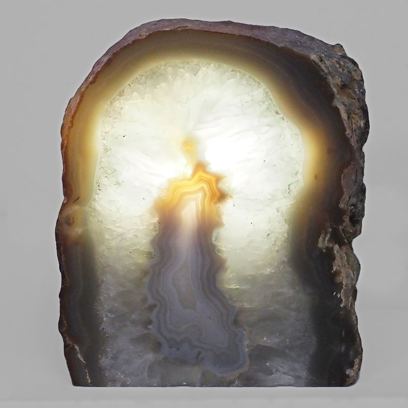 3.80kg Natural Agate Crystal Lamp with LED Bulb N1198 4 Natural Agate Crystal Lamp with LED Bulb N1198 | Himalayan Salt Factory
