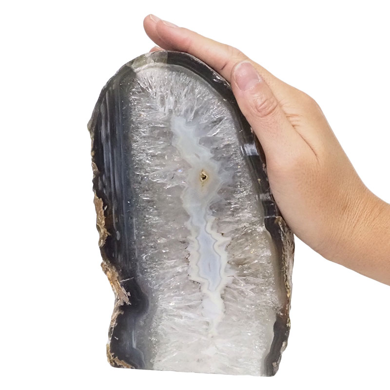 2.22kg Natural Agate Crystal Lamp with LED Bulb N1265 5 Natural Agate Crystal Lamp with LED Bulb N1265 | Himalayan Salt Factory