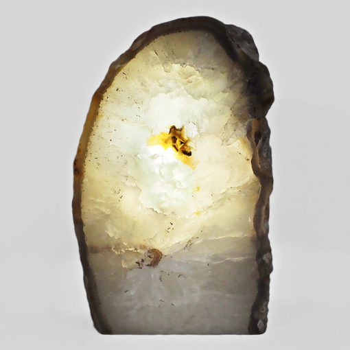 Natural Agate Crystal Lamp with LED Bulb N1292 | Himalayan Salt Factory