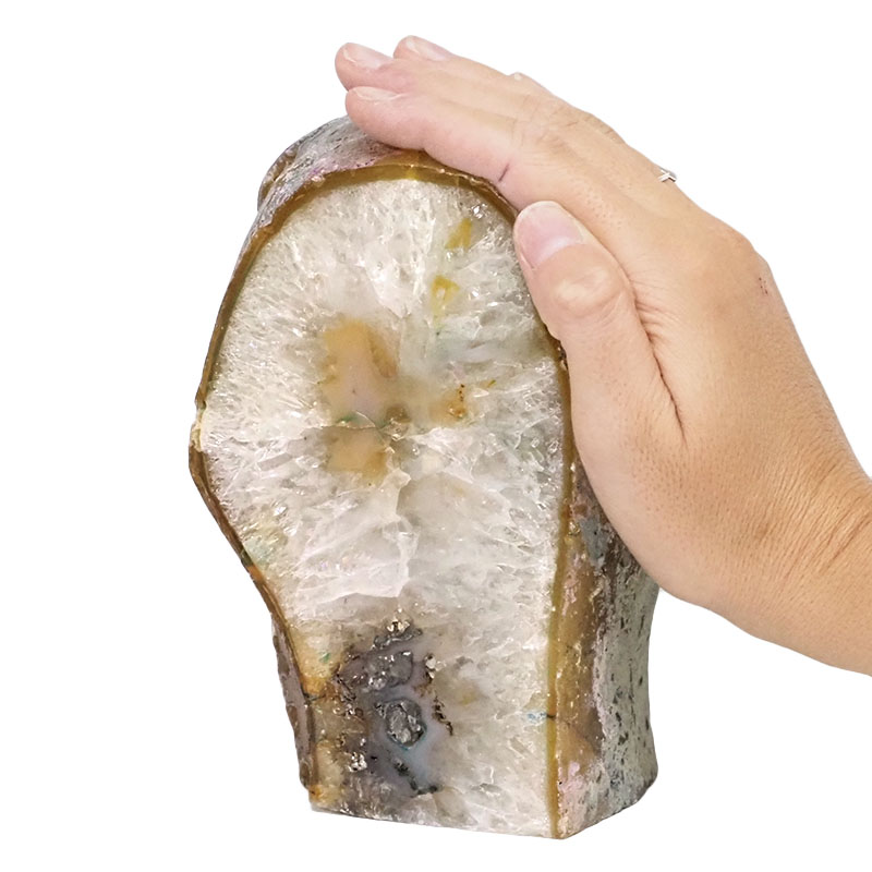 2.96kg Natural Agate Crystal Lamp with LED Bulb N1293 5 Natural Agate Crystal Lamp with LED Bulb N1293 | Himalayan Salt Factory