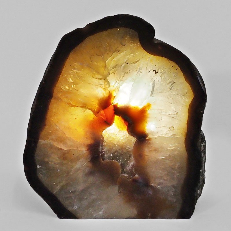 2.49kg Natural Agate Crystal Lamp with LED Bulb N1301 4 Natural Agate Crystal Lamp with LED Bulb N1301 | Himalayan Salt Factory