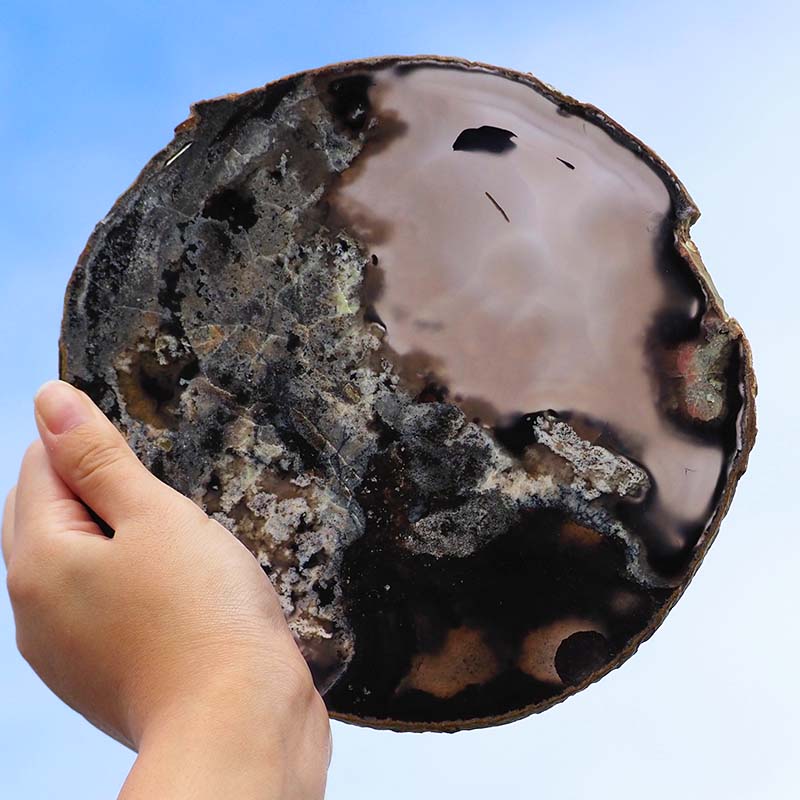 0.37Kg Natural Agate Plate J758 3 Natural Agate Plate J758