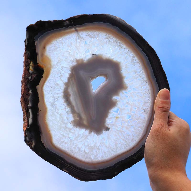 0.44Kg Natural Agate Plate J759 3 Natural Agate Plate J759