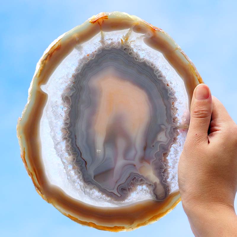0.5Kg Natural Agate Plate J761 3 Natural Agate Plate J761